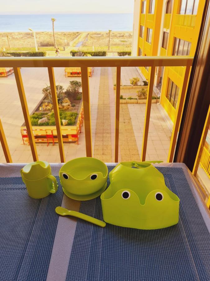 Appartement Vue Mer,Acces Direct Plage,Fibre,Clim,Parking Public Gratuit Ле-Баркарес Екстер'єр фото