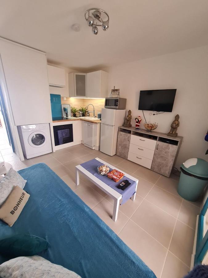 Appartement Vue Mer,Acces Direct Plage,Fibre,Clim,Parking Public Gratuit Ле-Баркарес Екстер'єр фото