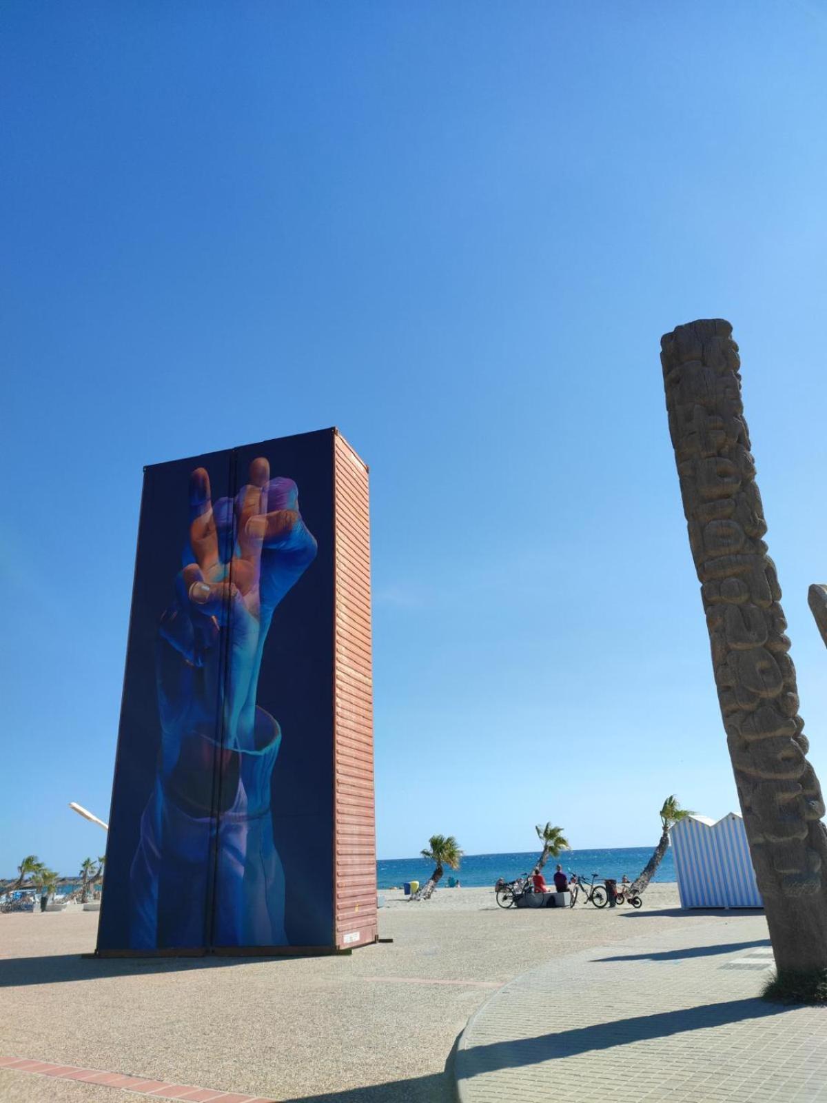 Appartement Vue Mer,Acces Direct Plage,Fibre,Clim,Parking Public Gratuit Ле-Баркарес Екстер'єр фото