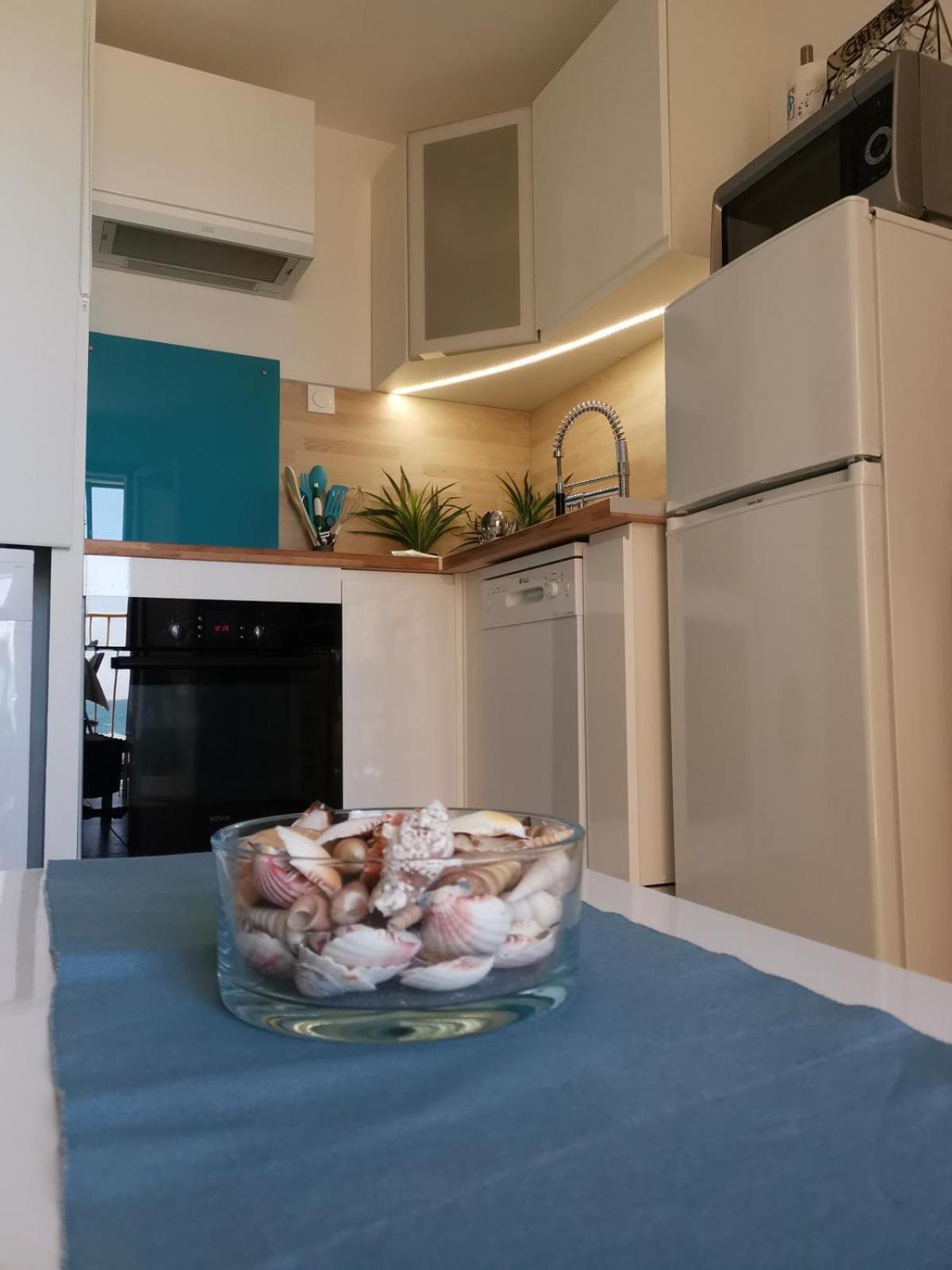 Appartement Vue Mer,Acces Direct Plage,Fibre,Clim,Parking Public Gratuit Ле-Баркарес Екстер'єр фото