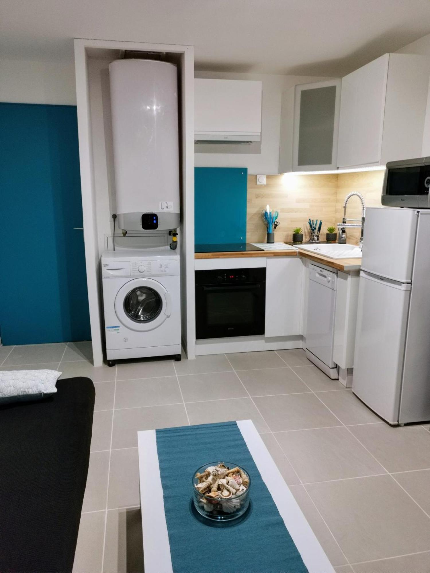 Appartement Vue Mer,Acces Direct Plage,Fibre,Clim,Parking Public Gratuit Ле-Баркарес Екстер'єр фото